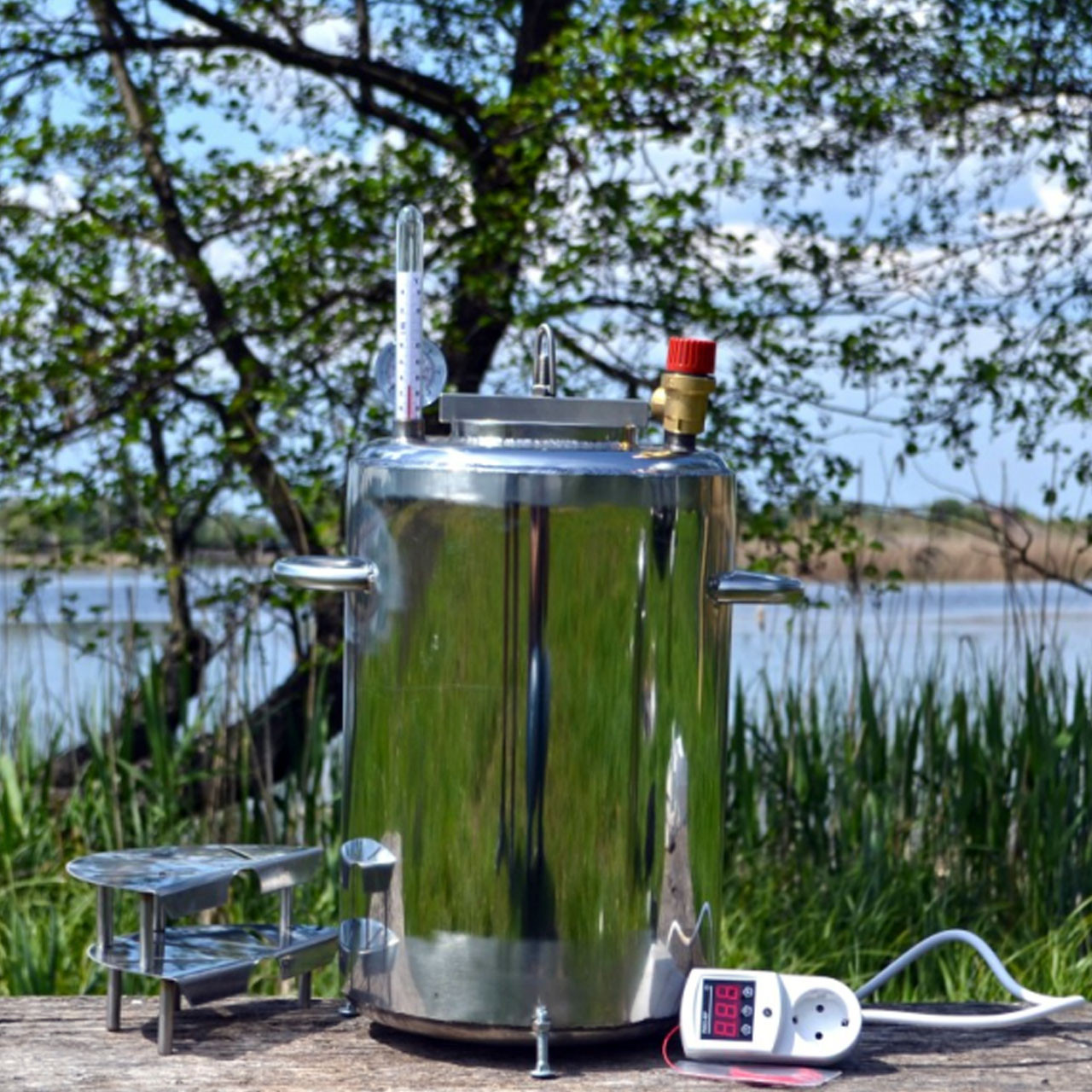 Маленький электро автоклав (14 банок, корпус из нержавейки): продажа ...