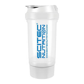 Шейкер Scitec Nutrition Shaker 500 мл 2-х компонентний, White