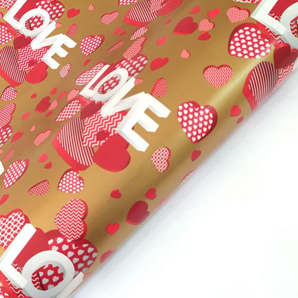 Пакувальний папір № 153 "Love" (Бронза)