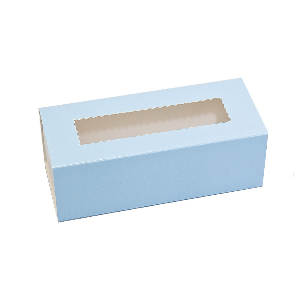 Коробки для макаронс блакитні (упаковка 3 шт)