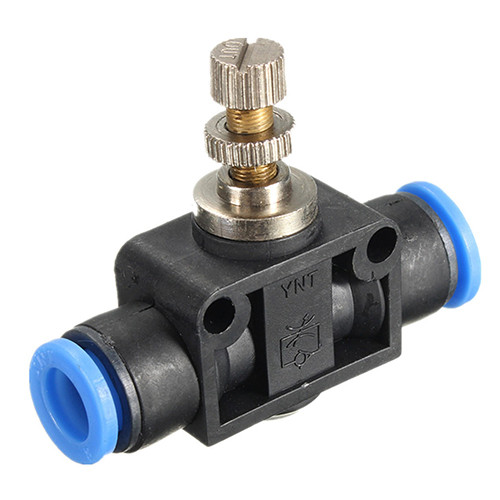 З'єднання цангове для поліуретанових шлангів PU/PR з регулюванням подавання повітря (пряме, шланг) 12 мм SPA12, фото 1