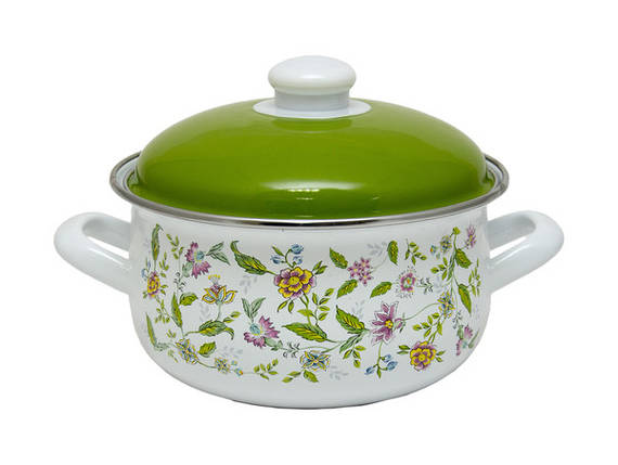 Каструля емальована INFINITY Прованс 2.4 літра, фото 1