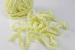 Тасьма з мініпомпонами лимонного кольору 5 мм No пм-6