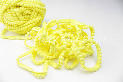 Тасьма з мініпомпонами жовтого кольору 5 мм No пм-7