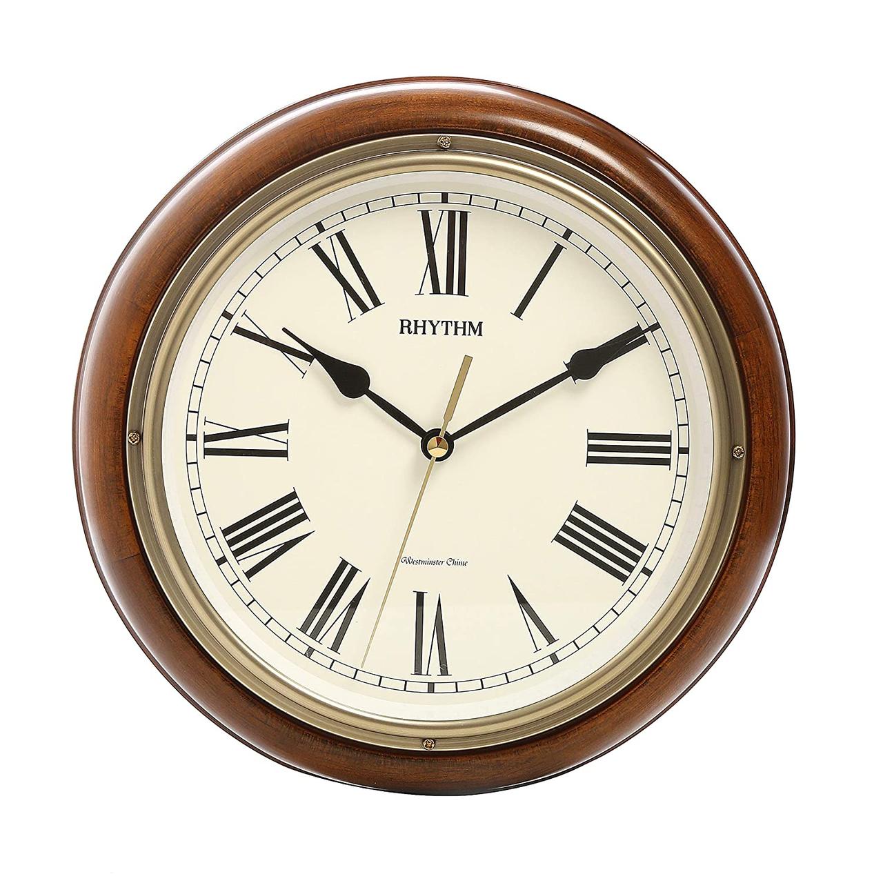 Настінний годинник RHYTHM CMH723CR06 дерев'яний з боєм