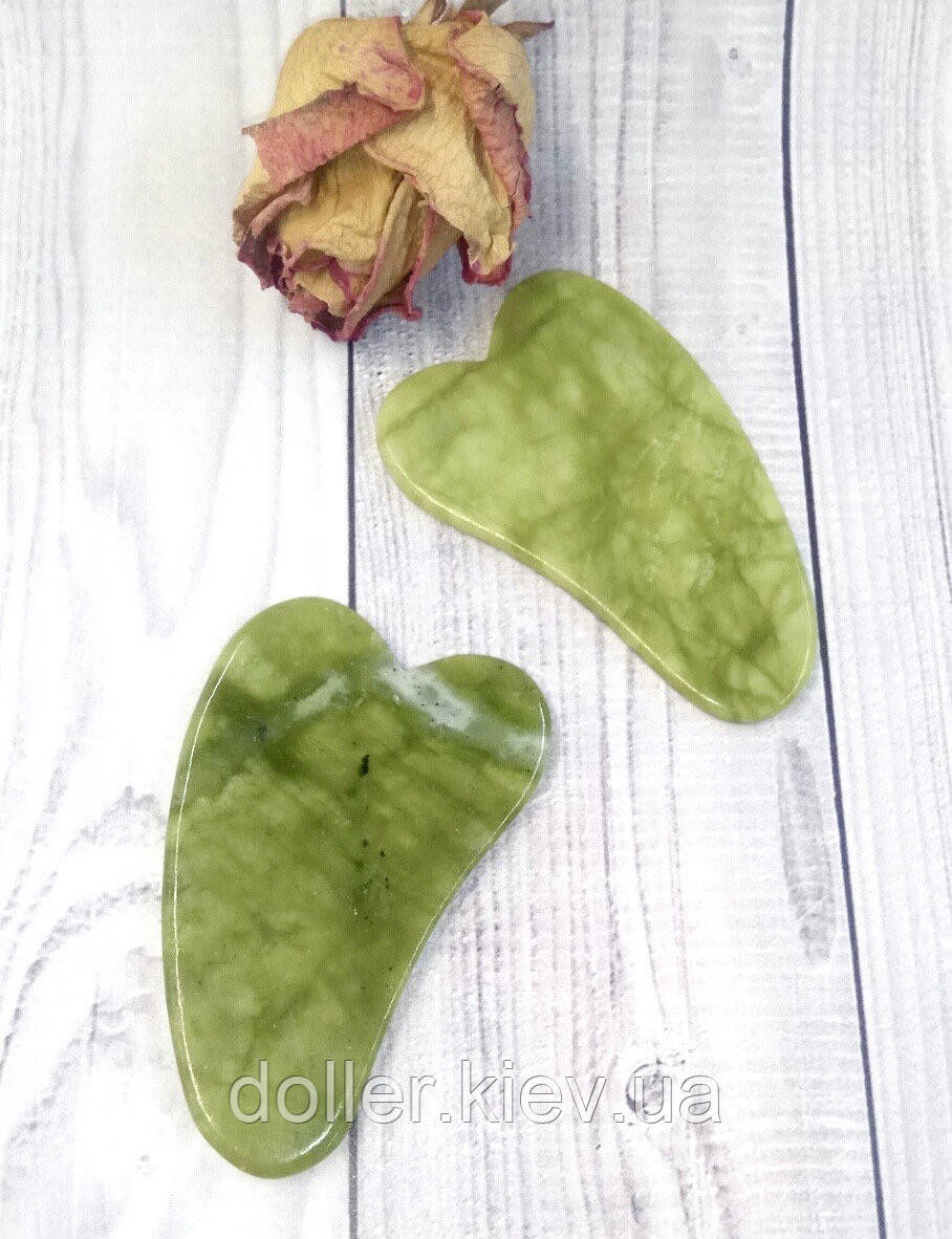 Каміння для масажу, шкребок гуаша жад, фото 1