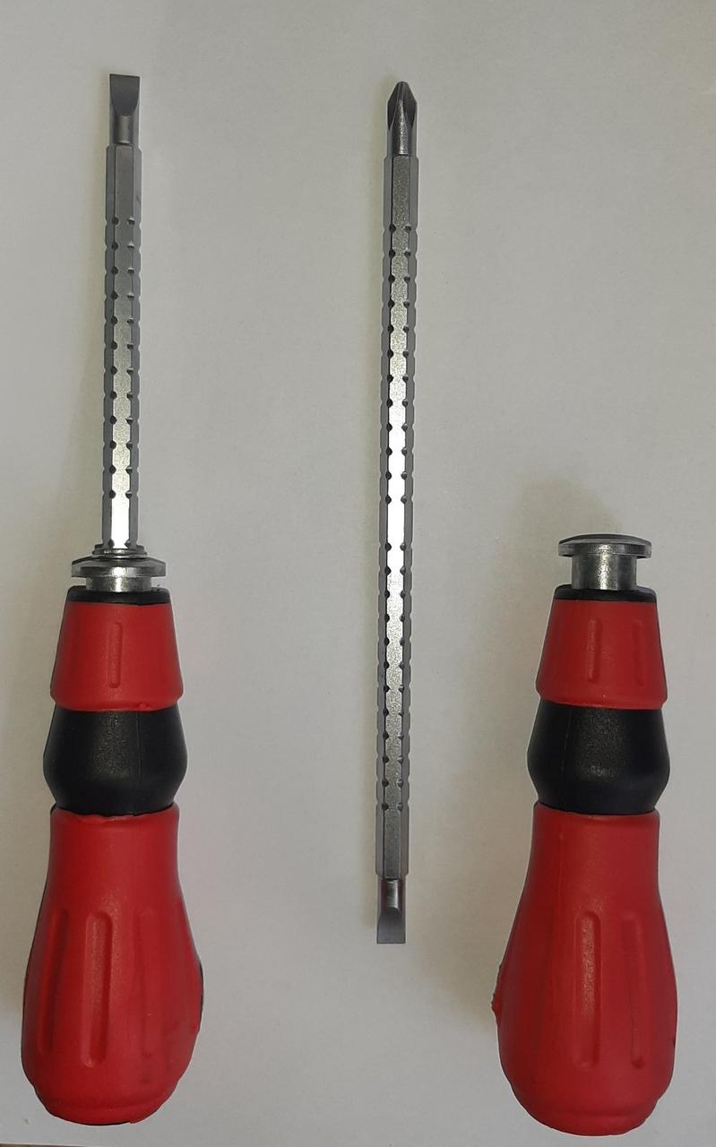 Викрутка Cr-V двостороння c пружиною