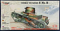 Vickers E Mk B. Сборная модель британского танка в масштабе 1/72. MIRAGE HOBBY 72604