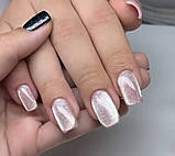 Гель-лак SAGA Cat Shine срібло, 9 мл, фото 3