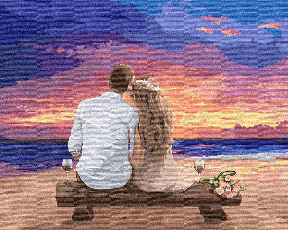 Живопис за номерами Люби мене KHO4740 Ідейка 40 х 50 см (без коробки), фото 1