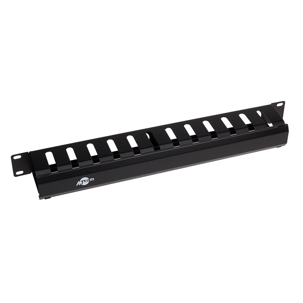 Організатор кабелю ATcom P0001 1U, 19", чорний, металевий, фото 1