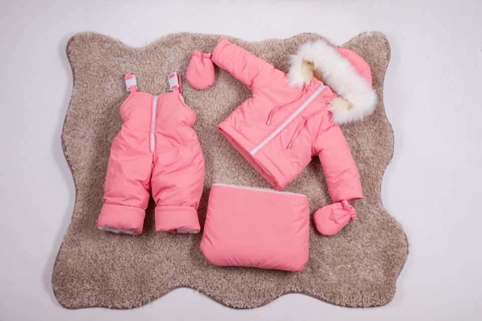 Зимовий дитячий теплий комбінезон-трансформер 3в1 для новонародженого: 0-2 роки