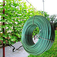 Дріт у ПВХ оболонці 1.6/2.5 мм 100 м для виноградників  . Служить до 50 років.