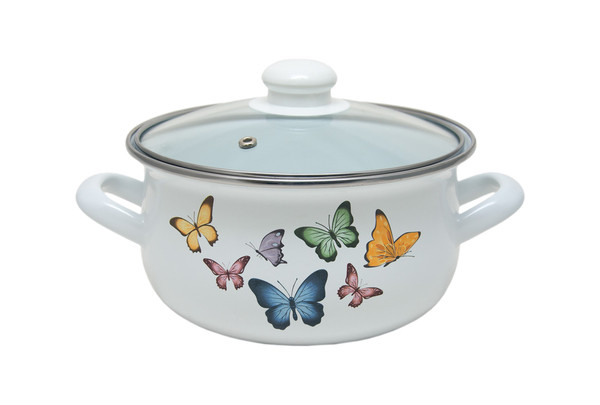 Каструля емальована INFINITY Butterflies 4.8 літра, фото 1