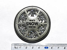 Нашивка White Snow Winter з камінням 60 мм, фото 2