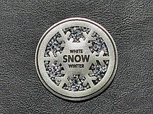 Нашивка White Snow Winter з камінням 60 мм, фото 4