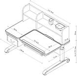 Дитячий стіл-трансформер FunDesk Libro Blue, фото 9