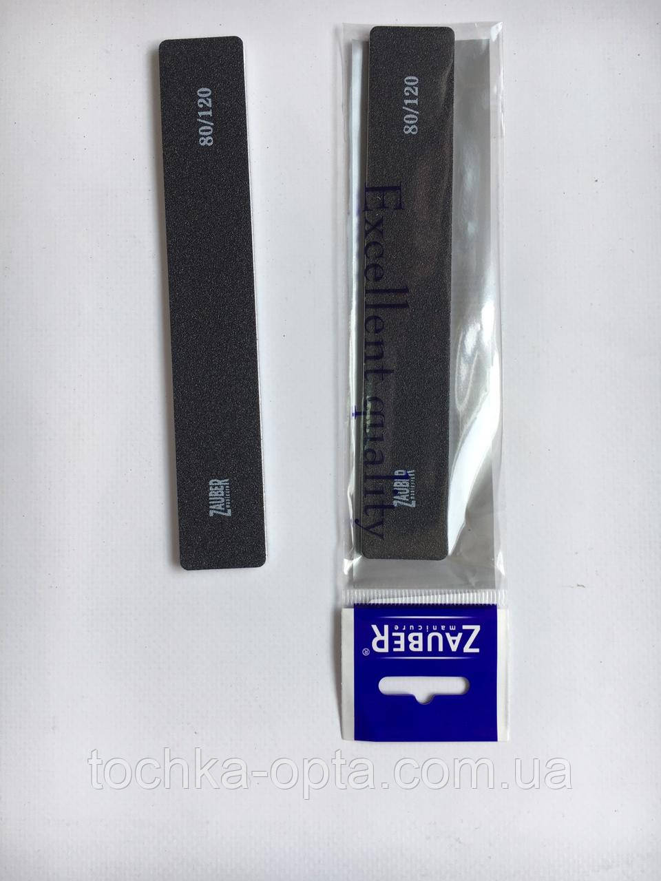 Пилка Zauber 80/120 чорна широка, фото 1