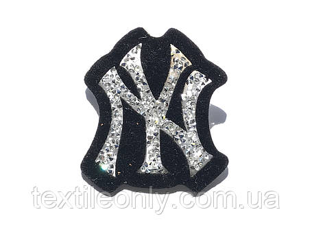 Нашивка Нью-Йорк/ New York із камінням 55х55 мм, фото 1