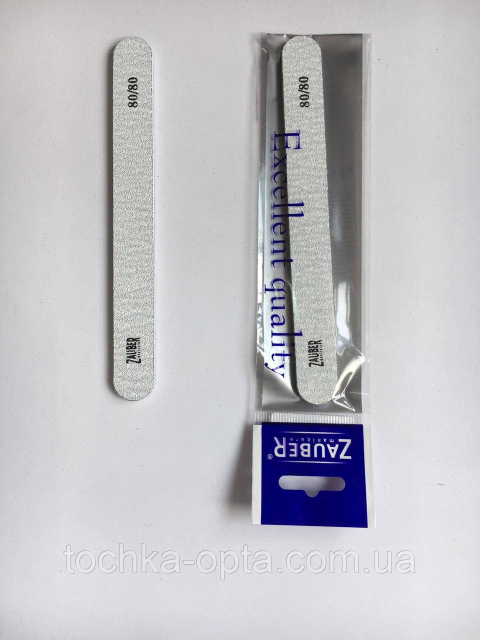 Пилка Zauber 80/80 сіра вузька, фото 1