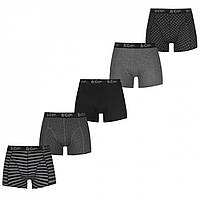 Труси Lee Cooper 5 Pack Printed Boxer Black, оригінал. Доставка від 14 днів