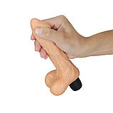 Реалістичний вібратор Real Feel Cyberskin Vibrator Flesh 8&#39;&#39;, фото 3