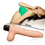Реалістичний вібратор Real Feel Cyberskin Vibrator Flesh 8&#39;&#39;, фото 8