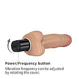 Реалістичний вібратор Reel Feel Flexi Vibrator Flesh 9", фото 6