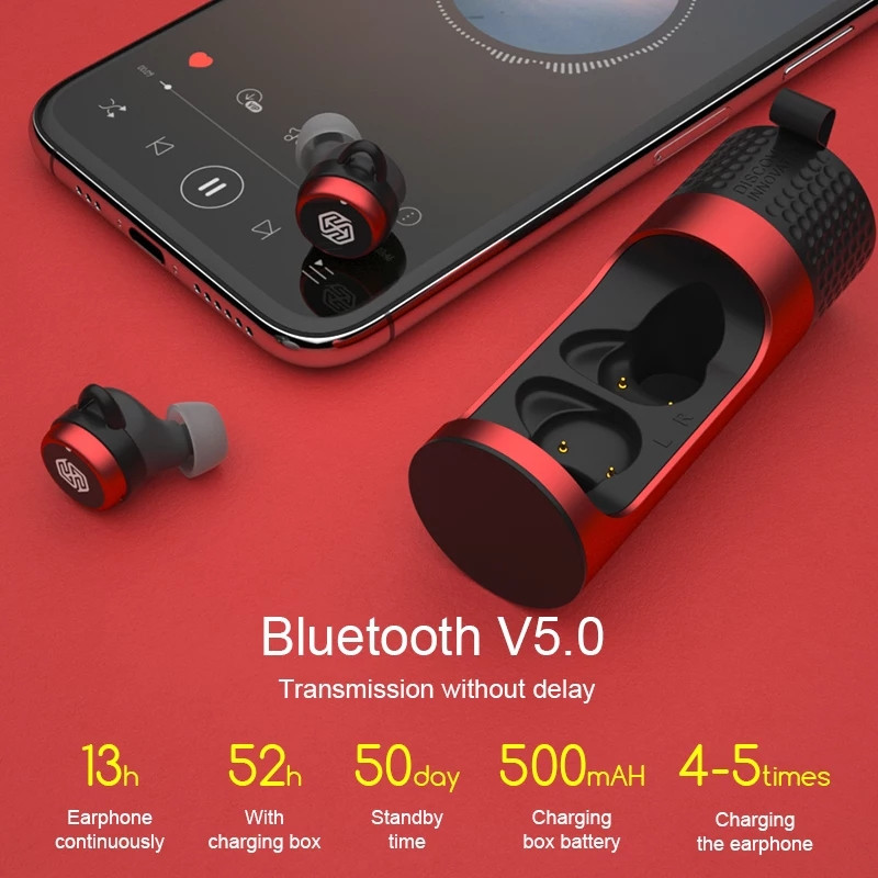 NILLKIN Bluetooth 5,0 бездротові навушники Go TW004 IPX5 Green