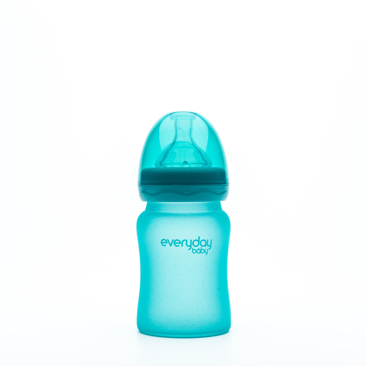 Скляна термочутлива дитяча пляшечка Everyday Baby 150 мл Колір бірюзовий