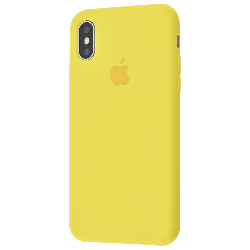 Чохол для iPhone X/XS canary yellow (жовтий), силіконовий кейс на айфон 10 (Х/ХС)