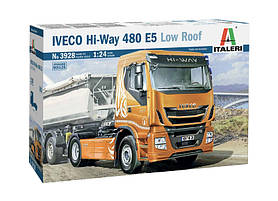 IVECO Hi-Way 480 E5 (Low Roof). Збірна модель вантажного тягача в масштабі 1/24. ITALERI 3928