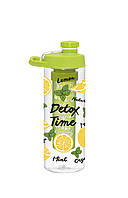 Бутылка д/воды пл. HEREVIN Lemon-Detox Twist 0.65 л д/спорта с инфузером