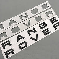 Эмблема надпись Range Rover черный глянец