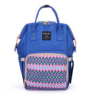 Рюкзак для мамы Baby-Joy синий с орнаментом