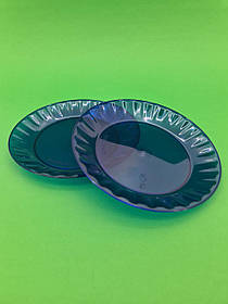 Одноразова тарілка склоподібна Кристал 160 мм Синя (10 шт.)