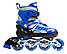 Розсувні ролики "Skate Inline" HAPPY-2, сині, світні колеса 38-42, фото 3