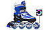 Розсувні ролики "Skate Inline" HAPPY-2, сині, світні колеса 38-42, фото 6