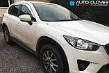 Дефлектори вікон хромовані (вітровики) Mazda CX5 2011-2016 (Autoclover D657), фото 4