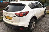 Дефлектори вікон хромовані (вітровики) Mazda CX5 2011-2016 (Autoclover D657), фото 6