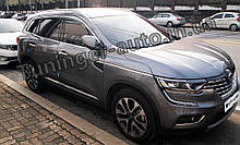 Дефлектори вікон з хром молдингом, вітровики Renault Koleos 2017- (Autoclover/D947/Корея)