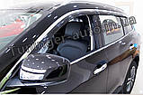 Дефлектори вікон із хром молдингом, вітровики Renault Koleos 2017- (Autoclover/D947/Корея), фото 3