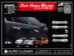 Хром накладки на ручки Renault Captur 2014-/ Fluence 2009-/Latitude 2010- (Auto clover B877)