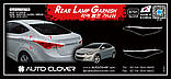 Хром накладки на стопи Hyundai Elantra MD 2010-2012 (Autoclover B701), фото 3