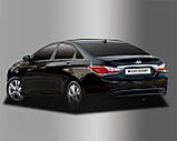 Хром накладки на стопи Hyundai Sonata YF 2009-2011 (Autoclover B631), фото 2