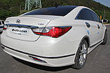Хром накладки на стопи Hyundai Sonata YF 2009-2011 (Autoclover B631), фото 7