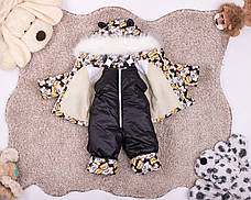 Зимовий дитячий теплий костюм від 1 року розміри 80-86, 86-92, 92-98, 98-104 курточка та штанці, фото 4