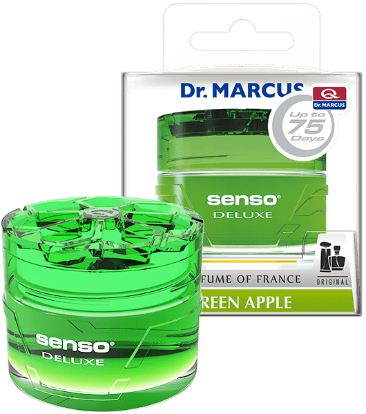Авто освіжувач Dr. Marcus Senso Deluxe (вибір аромату), Ароматизатор автомобільний (Пахучка в салон авто) MiX Green apple