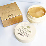 Антивікові гідрогелеві патчі з екстрактом равликового слизу та частинками золота Petitfee Gold&Snail, фото 2