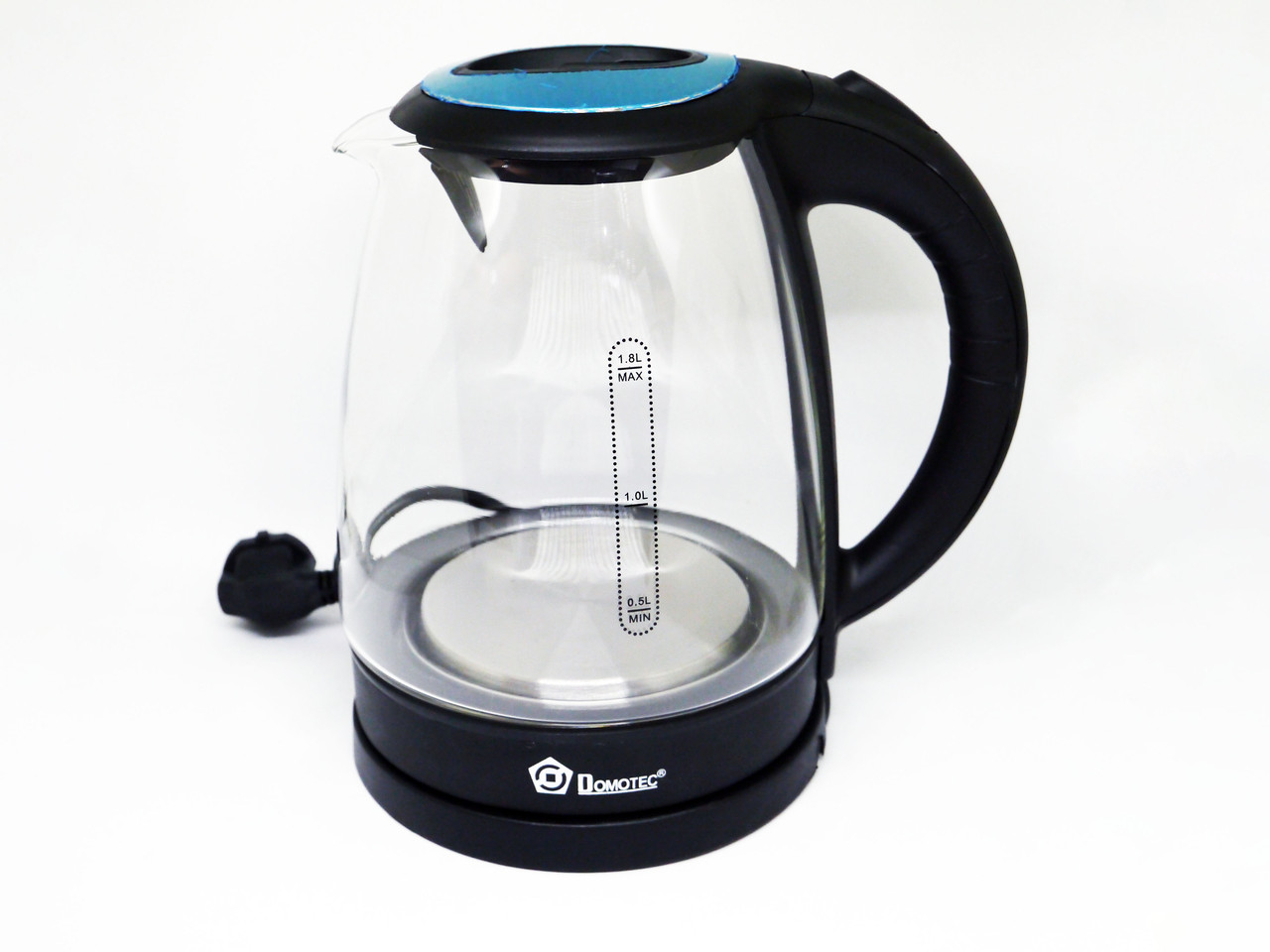 Електрочайник Domotec MS-8110 чайник скло 2200Вт .18Л LED підсвічування, фото 1
